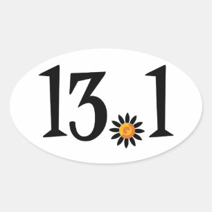 13.1-dekal ovalt klistermärke