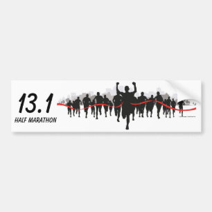 13,1, halv maratonbildekal bildekal