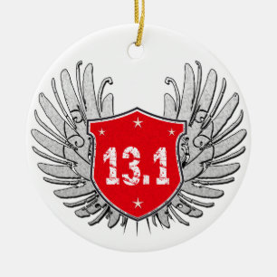 13,1 Halva-Maratonen skyddar Julgransprydnad Keramik