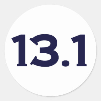 13.1 Halvmaraton Runt Klistermärke