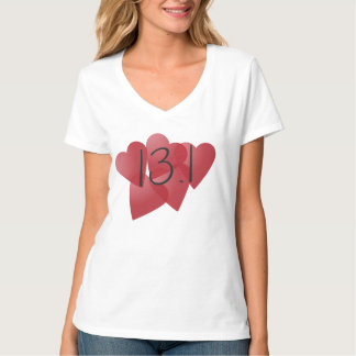 13,1 hjärtor - halv maratonkärlek t-shirt