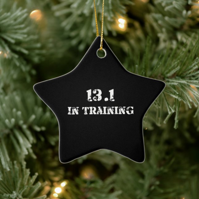 13.1 i Träning i halvmarathon Tävling - Körning Julgransprydnad Keramik (Träd)