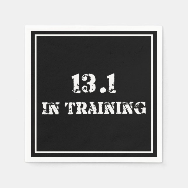 13.1 i Träning i halvmarathon Tävling - Körning Pappersservett (Framsidan)