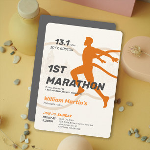 13,1 miles 1ST Marathon-Post Marathon Party Inbjudningar