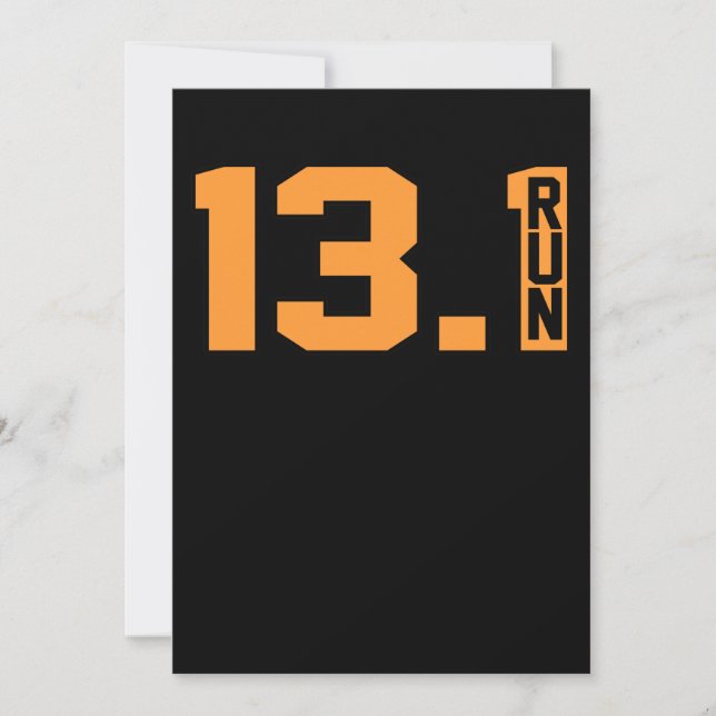 13,1 miles löpning Halvmaraton Löpning Älskare Tack Kort (Framsida)