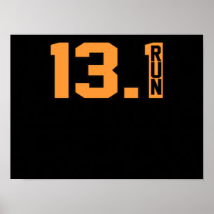 13.1 Miles Springa Halva Marathon Springer som kö Poster