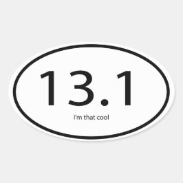 13.1 Sticker Ovalt Klistermärke