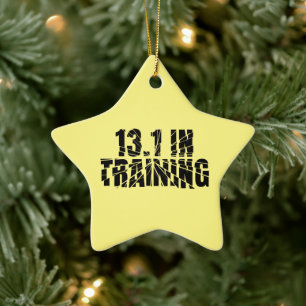 13.1 Under träning av halvmaratonglas med Springer Julgransprydnad Keramik