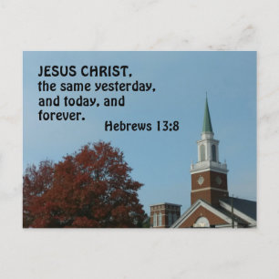 13:8 Jesus Kristus, samma i går, Vykort