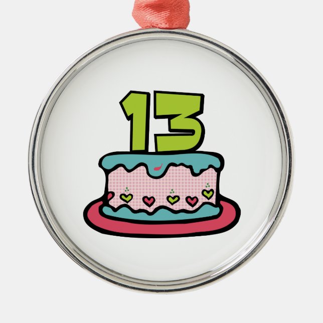 13 Ålderskaka Julgransprydnad Metall (Framsidan)