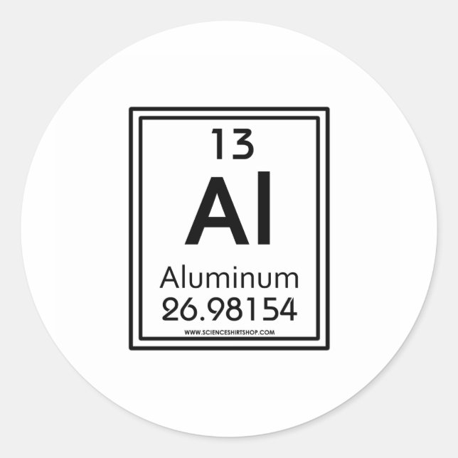 13 aluminium runt klistermärke (Framsida)
