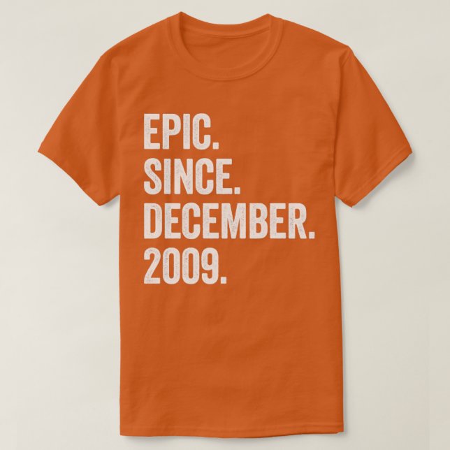 13 ÅR Ålder Ålder december 2009 13:e födelsedagen3 T Shirt (Design framsida)