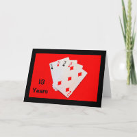 13 år är en stor affär! Årskort