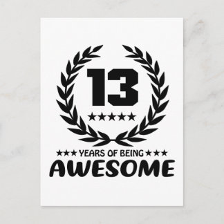 13 år av att vara Awesome Vykort