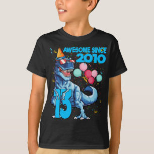 13 år gammal 13:e födelsedagen Dinosaur Boy Party  T Shirt