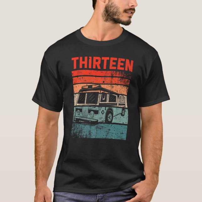 13 år gammal 13:e födelsedagstjocksbrandtru t shirt (Framsida)