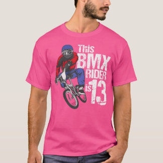 13 år gammal BMX Födelsedagsfest Boys Dirt Bike Tä T Shirt