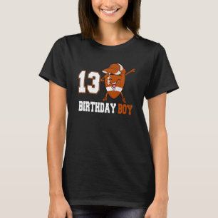 13 år gammal dabbing Football 13:e födelsedagspojk T Shirt