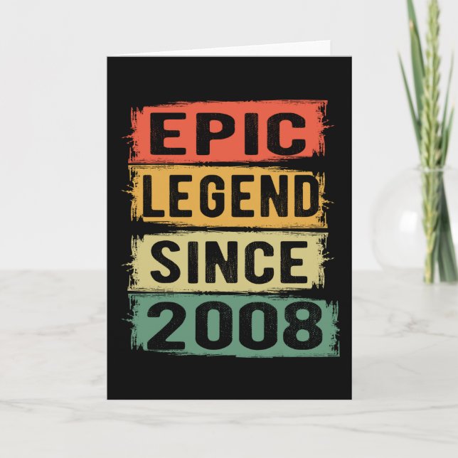 13 år gammal dag 2008 Epic Legend 13:e födelsedage Kort (Framsida)