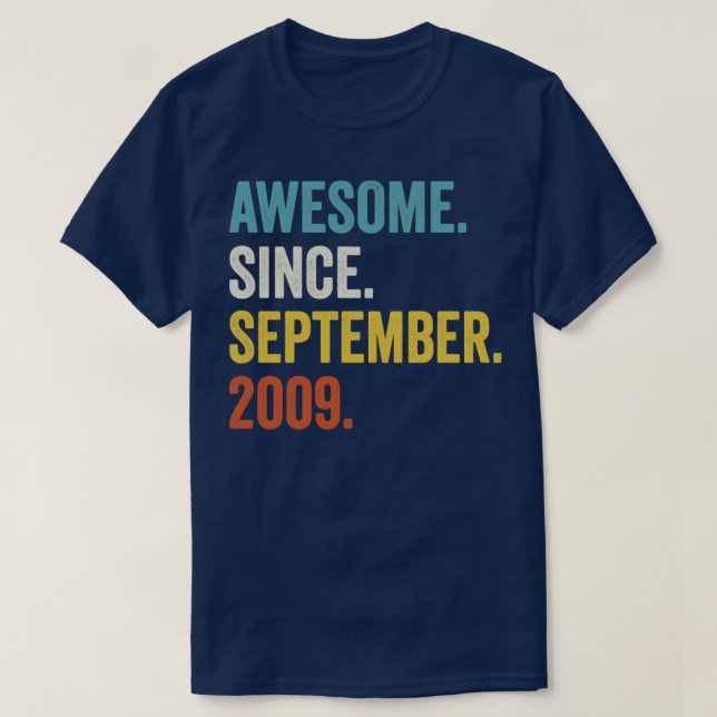 13 år gammal Fantastisk sedan september 2009 13:e  T Shirt (Design framsida)