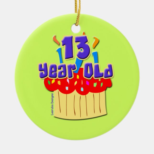 13 år gammal julgransprydnad keramik (Framsidan)