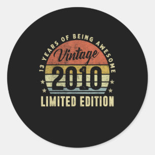13 år gammal Vintage 2010 Begränsad utgåva 13:e bi Runt Klistermärke