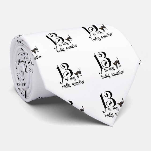 13 är mitt Lucky Number/Black Cat Slips (Rullad)