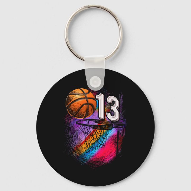 13-årig 13-dagars basketboll-Officiell Tonåring Nyckelring (Framsida)