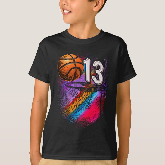 13-årig 13-dagars basketboll-Officiell Tonåring T Shirt (Framsida)