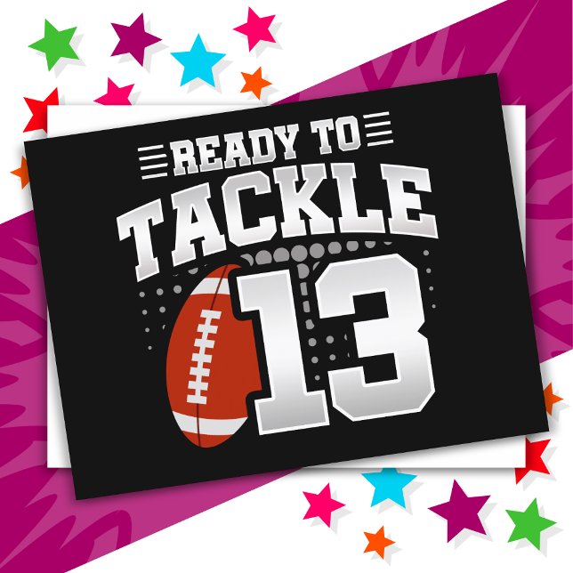 13-årig fotbollsfest för 13-årsdag vykort (Skapare uppladdad)