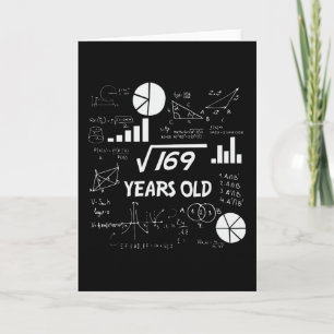 13-åriga Bday Geeky Math 13-årsgåva Kort