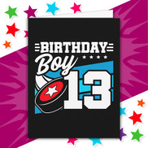 13-åriga Hockey Party-tema 13:e födelsedagspojken