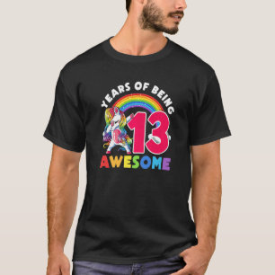 13-åriga Unicorn Dab 13:e födelsedagshögskolan T Shirt