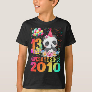 13 års ålder Panda Unicorn Girl 13:e födelsedagen T Shirt