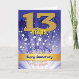 13 års återställningsårsdag, fet siffra kort