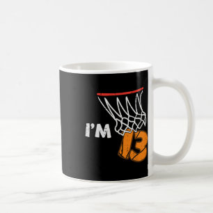 13-års födelsedag Sketll Jag är 13 tretton år gamm Kaffemugg