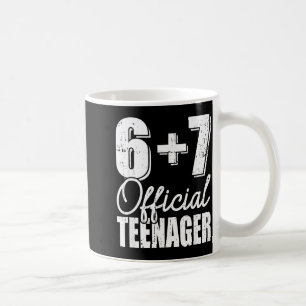 13-års födelsedag tonåring sex sju meme 67 födelse kaffemugg