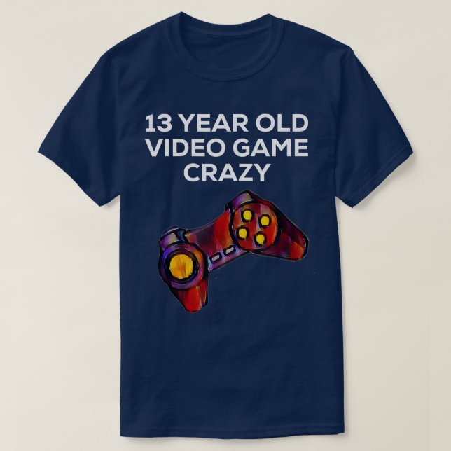 13 års gammalt videospel Crazy T Shirt (Design framsida)