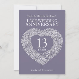 13 års inbjudningar till parterna i snöre bröllop