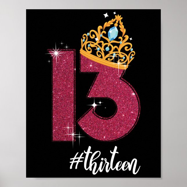 13 års Officiell tonåring 13:e födelsedagspresent Poster (Framsidan)