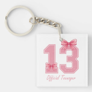 13 års Rosa Coquette Bow Officiell Teenager 13