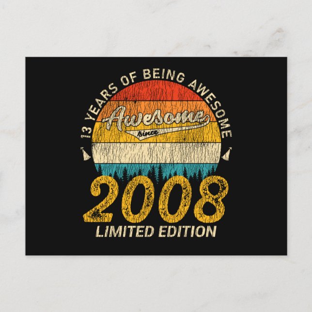 13-årsdag 2008 Fantastisk Sedan 13-årsfesten Vykort (Framsida)