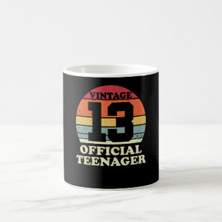13-årsdag officiell tonåring 13 år gammal kaffemugg