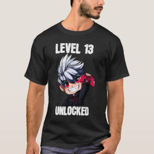 13-årsdagars pojknivå 13 olåsta spel tonåring t shirt