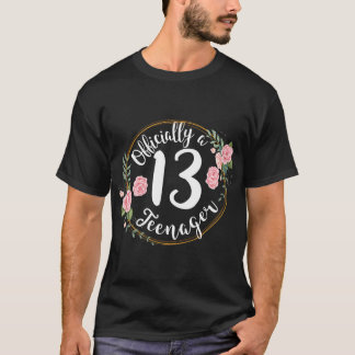 13-årsdagars tonåring tonåring flickor 13 år gamla t shirt