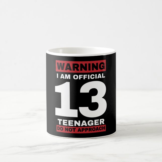 13-årsdagen för den officiella tonåringen 13 år kaffemugg (Center)