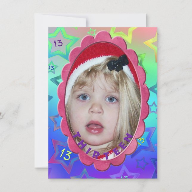 13-årsfest inbjudningar (Framsida)