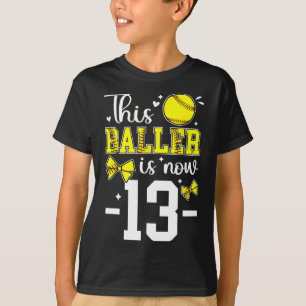 13-årsfest Mjukt Tjej Tretton År Gammal T Shirt