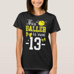 13-årsfest Mjukt Tjej Tretton År Gammal  T Shirt