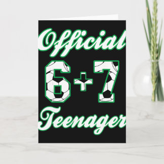 13-årspresent Officiell Tonåring Rolig Fotboll 6+7 Kort